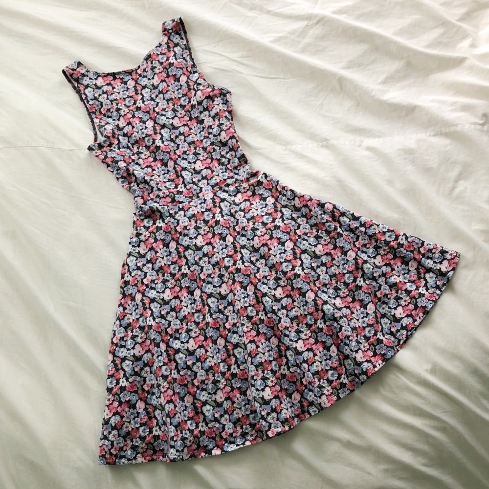 Hollister Crisscross Floral Skater Dress